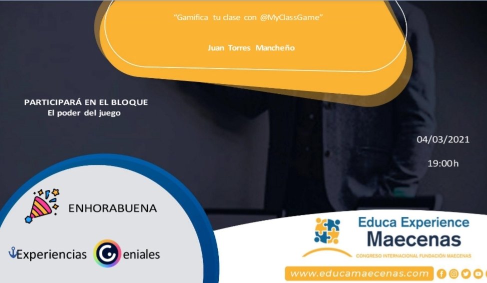 MyClassGame's tweet image. Presentamos @MyClassGame como experiencia en @EducaExperience. Gracias a @MaecenasEyC y a @gogos20 por vuestra oportunidad de dar a conocer el #ProyectoMyClassGame.
@juantoman
@MyClassGameTeam @DGamificando @gamificatuaula @somprojecte @innoducation @CeDeC_intef @educaINTEF