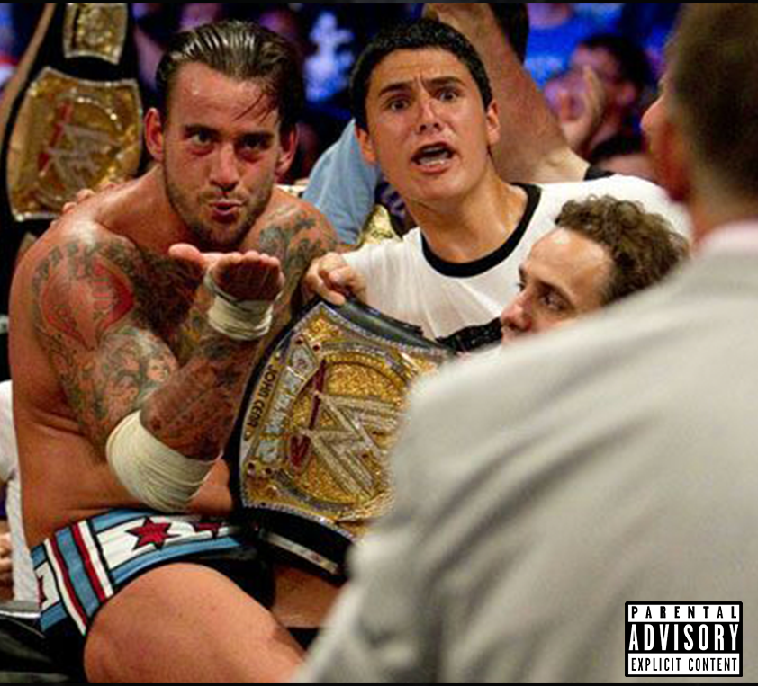 Wrestlers as album covers: