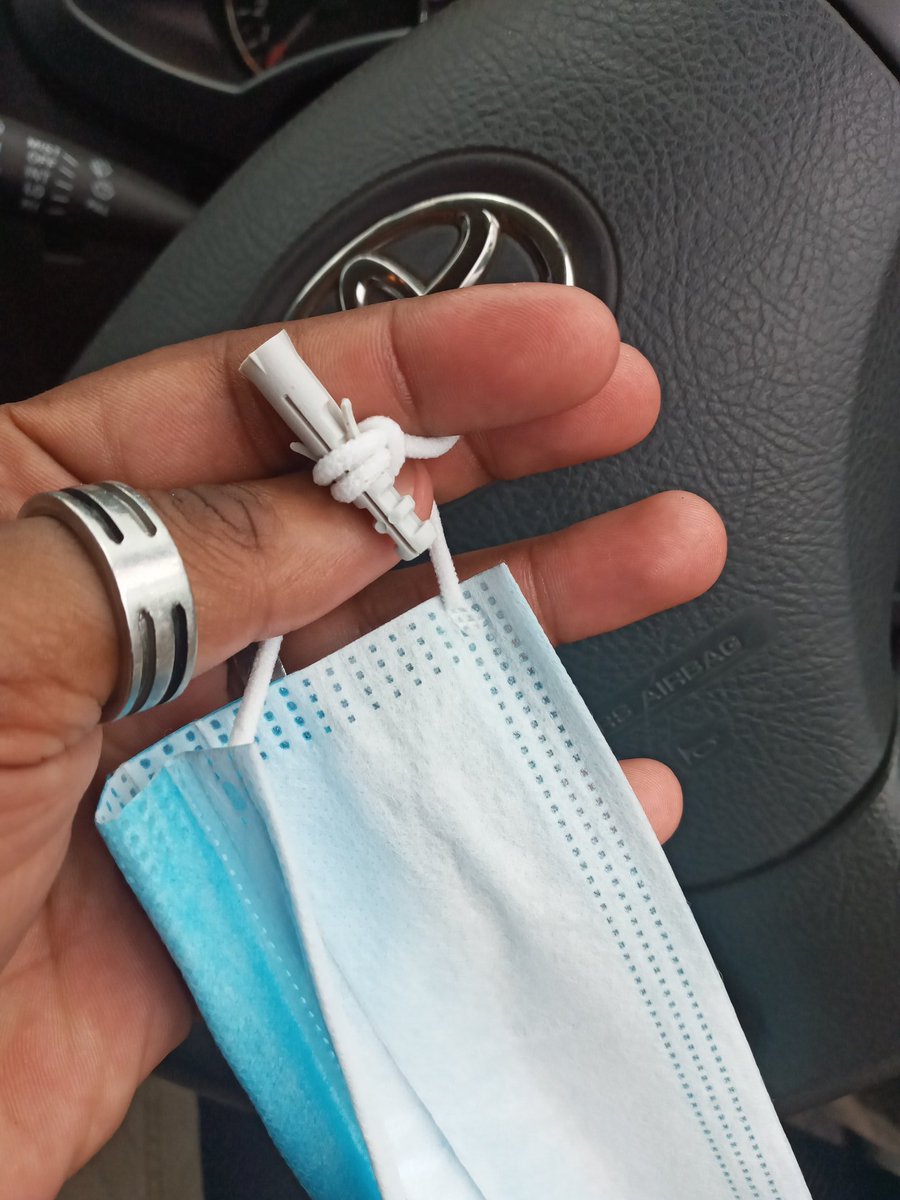 milkscone's tweet image. How to mask small faces using 6mm wall plug.#dadprojects #covidsafekids