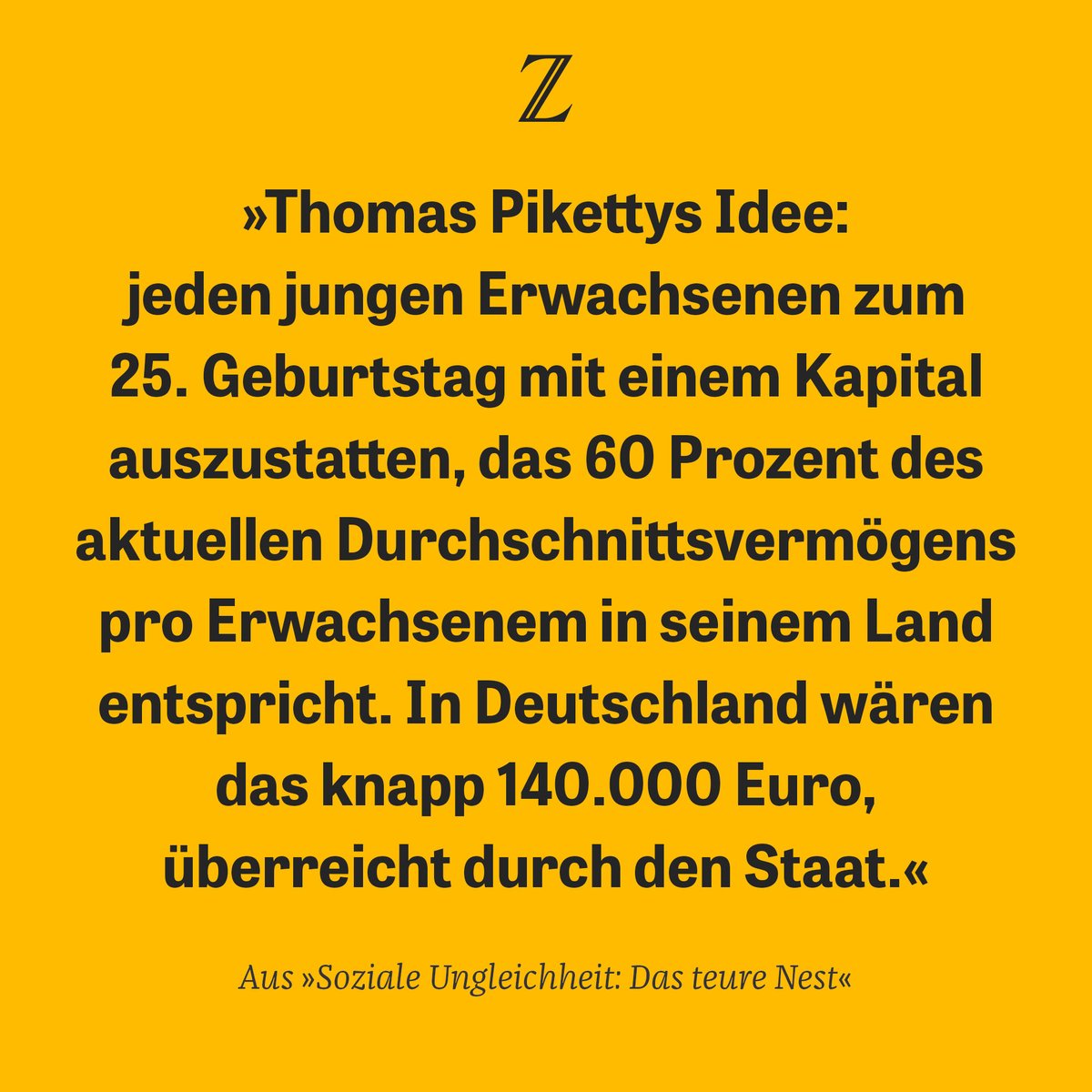 Die #Leistungsgesellschaft ist eine Illusion: Es reicht nicht mehr, sich anzustrengen. Fast nur #Erben können sich noch Eigentum leisten. Demokratisch ist das nicht, schreibt Elisabeth von Thadden: trib.al/WHIxVJt #Abo #red