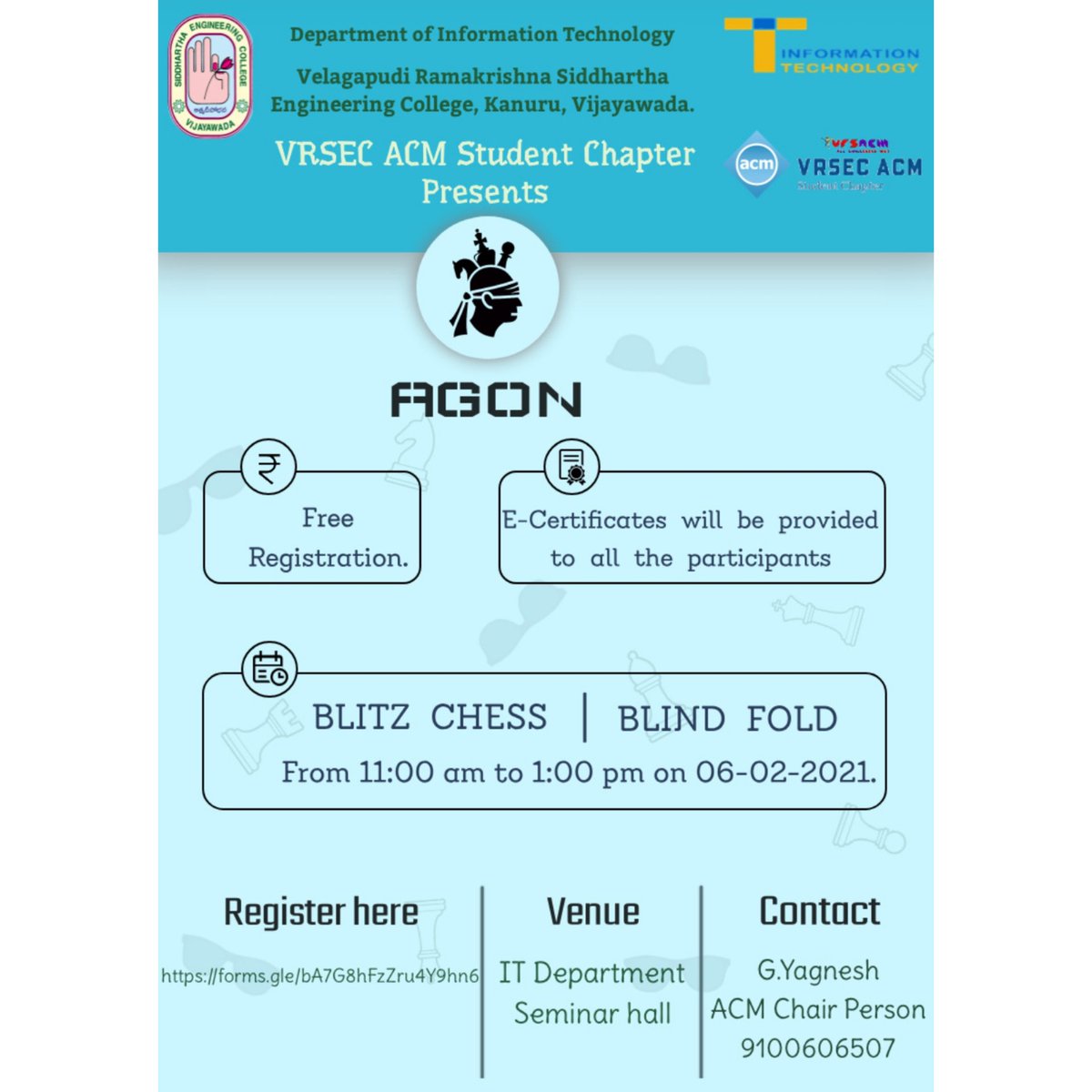 acm_vrsec's tweet image. #Acm 
#VRSEC
VRSEC ACM Students chapter presents..
_AGON_EVENT
