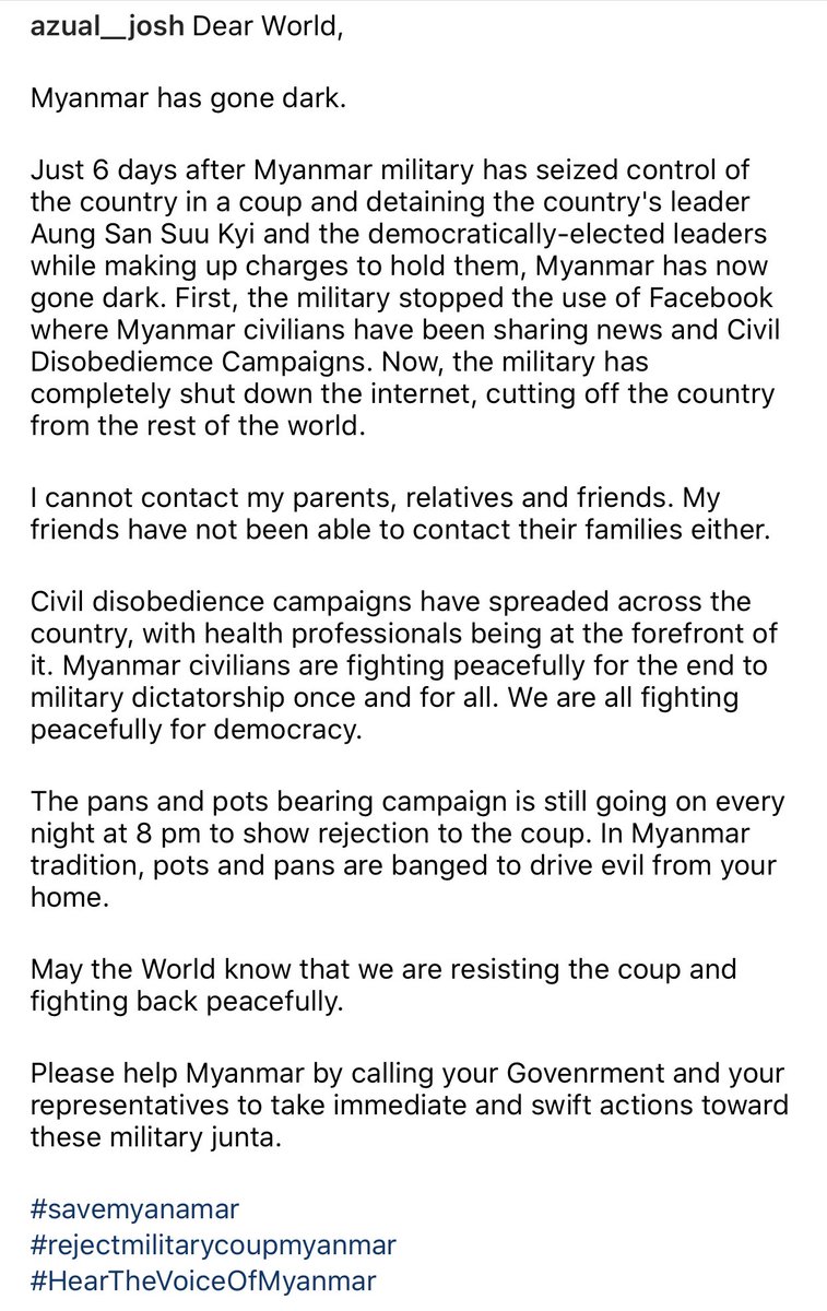 AzualJ's tweet image. SAVE MYANMAR CITIZENS 🙌🏻

#RevolutionInBurma
#WeVotedNLD