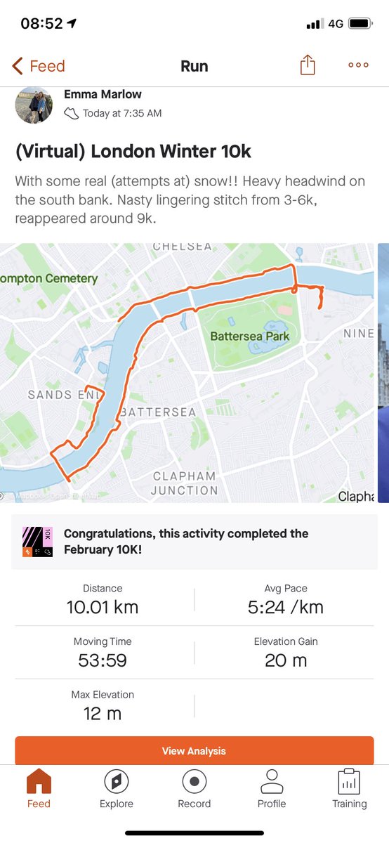 #WinterRun complete, now home to wait for our IKEA delivery and then (hopefully) a walk in the snow