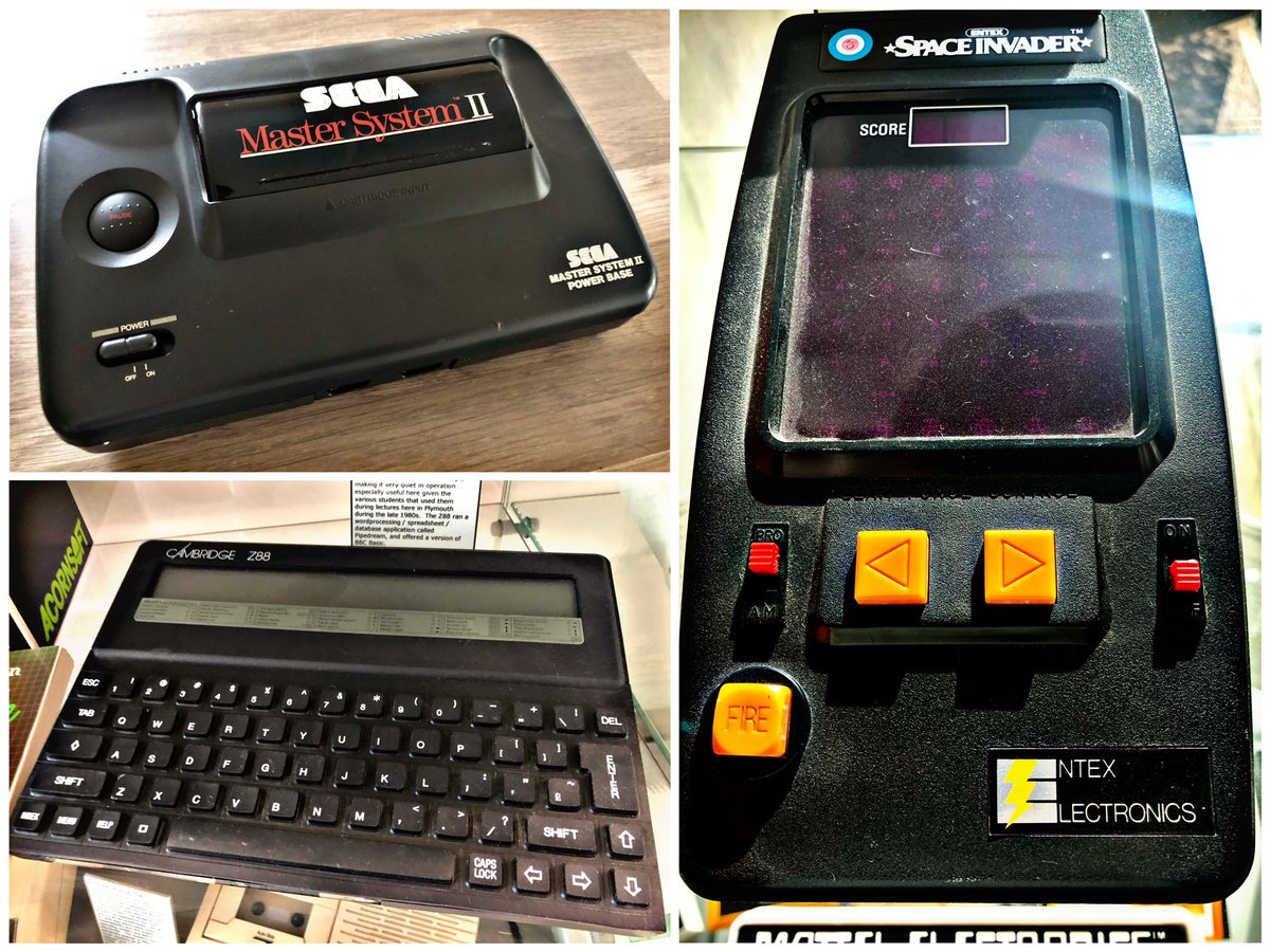 SWRetroComp's tweet image. For today’s #RetroTrio we have the #Z88, #MasterSystem2 and #SpaceInvader. Which do you keep, gift and delete from history? #RetroComputing #ComputerHistory #RetroGaming #VideoGames #Sega #Entex