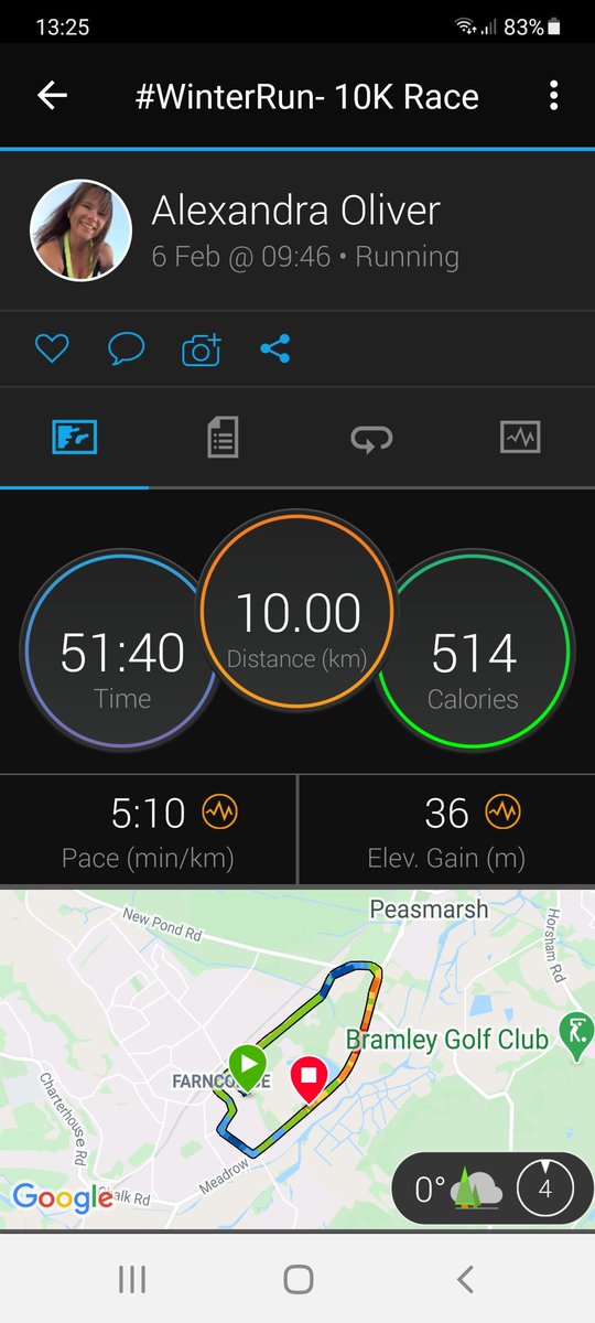 AlexandraZealey's tweet photo. #WinterRun Great time! Accumulation of 12 weeks hard work , very happy! Good luck everyone! https://t.co/ri87oRX8UL