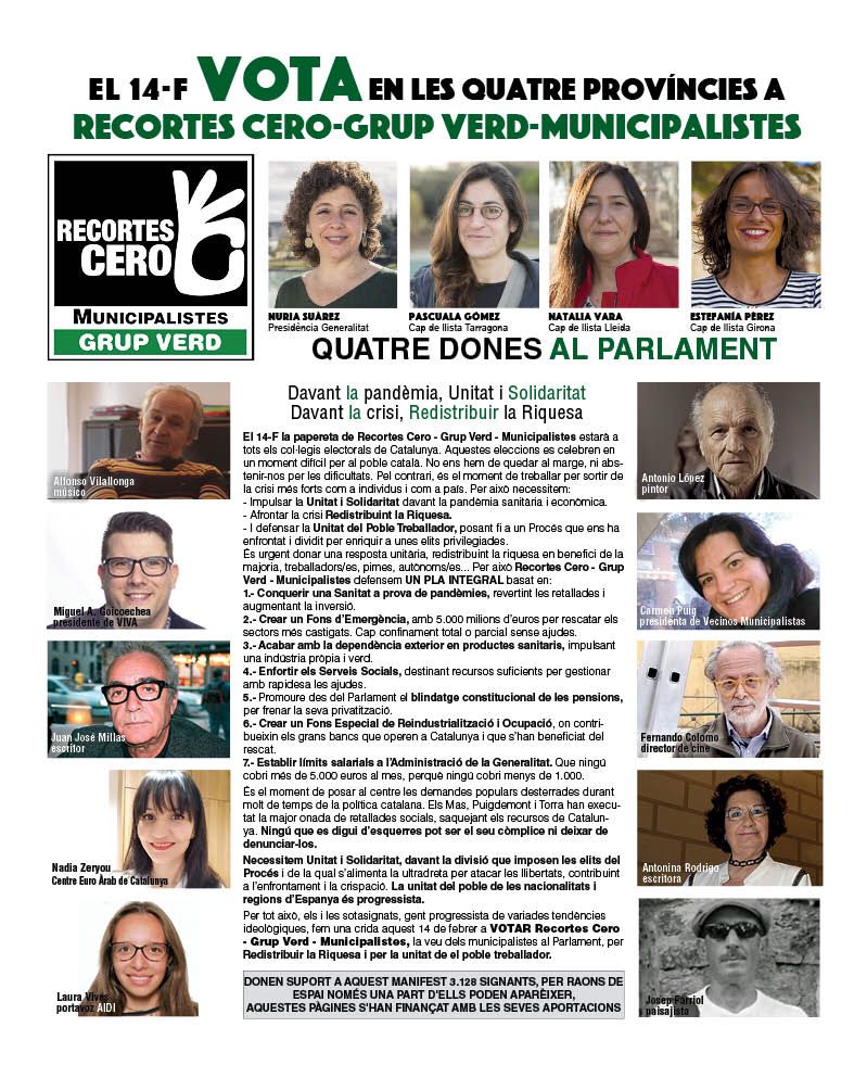 RecortesCeroCat's tweet photo. #EduaciónPública a Catalunya ha de ser un dret que es basi en la qualitat:

✅ Centres, mitjans i professors/es suficients
✅ Garantir #AulasSeguras en pandèmia
✅ Garanteixi la igualtat d'oportunitats
✅ Formi en noves professions i investigació

El #14FVotaRecortesCero https://t.co/nrm00SURVo