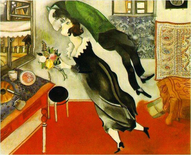 Marc Chagall, (1887-1985) - The Birthday #fineart