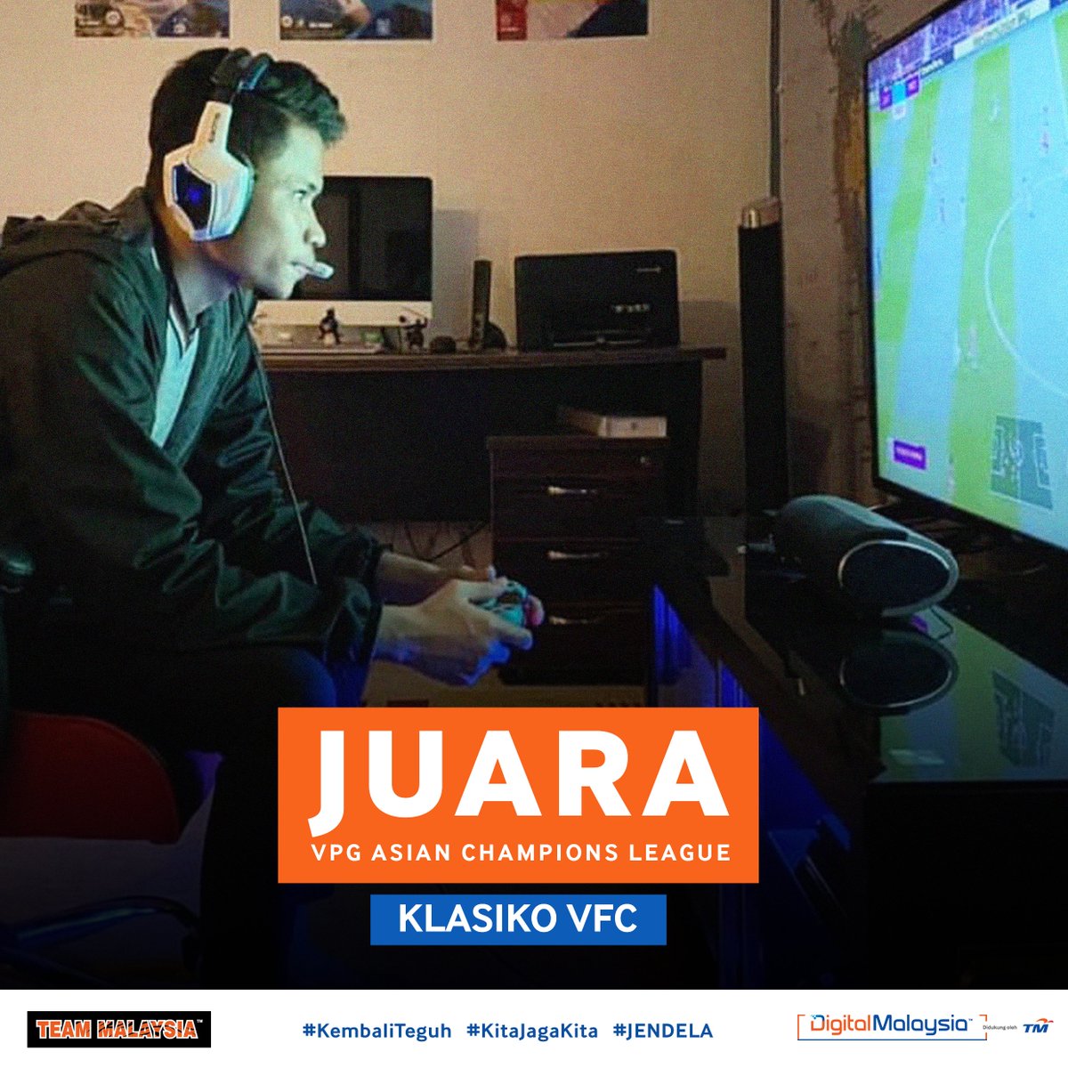 TeamMsia's tweet image. 🇲🇾 menakluki Asia! 💪

Tahniah buat @KlasikoFC VFC yang menewaskan CN Viper dari #CHN 🇨🇳 menerusi away goal rules (Full time: 1-1) untuk muncul juara VPG Asian Champions League. Baru tahun lepas je mereka form team ini. Hebat! 👏🏻 #KamiTeamMalaysia #DigitalMalaysia #JENDELA