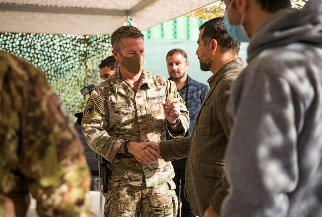 GEN Miller & BG Vergori met w/Herat PGOV Qattali, MG Arghandiwal & Col Sepah on Saturday to assess the security in Herat and across the 207th Corps. GEN Miller praised the integration of the security pillars and reaffirmed #NATO support.