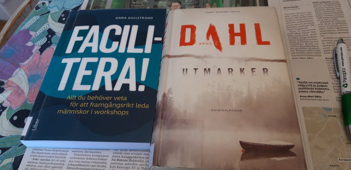 toveholm2's tweet photo. @jnurmisensaatio #Lukurauha:n päivä:) Dagen för #läsro :) som gjord för mig, som enligt min man besöker bibban "varje dag" fast det är överdrift, högst en par ggr per vecka. Men jo, bra att läsning lyftas upp. Just nu: @arne_dahl #utmarker #nordisknoir & @AnnaGullstrand #facilitera #ledarskap https://t.co/nTArt3wzIL
