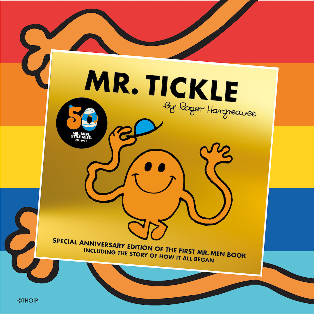 As part of our 50th Anniversary celebrations we have released a gold foiled edition of Mr. Tickle - the first-ever Mr. Men book all those years ago! 🌟Available at Amazon, and all good bookstores. #mrmenlittlemiss #discoveryou #mrmen50
