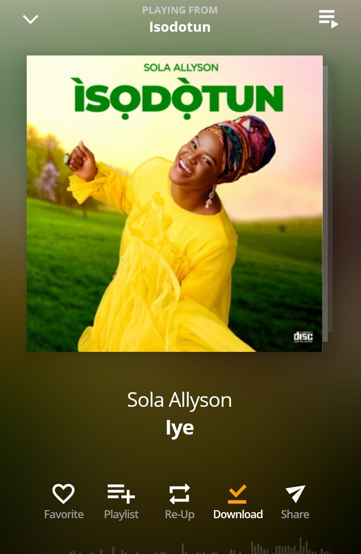 Track 5Iye (Life) This track assures that God will breath 'Life' into every aspect of your life. Mercy (Anu),Victory (Isegun) will come your way as you listen. Aunty Sola brings her musicologist dexterity into this. Technical song. Beautiful reassurance of God's promises.