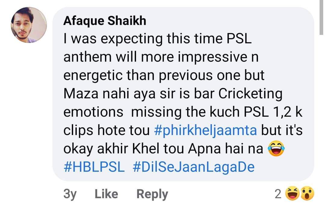 ali1mtiaz's tweet photo. Fans reaction after ali Zafar #Psl3 song ! That means pakistaniyo ko koi b acha nhii lagta😂😂

 #GrooveMera https://t.co/RbQJId4I38