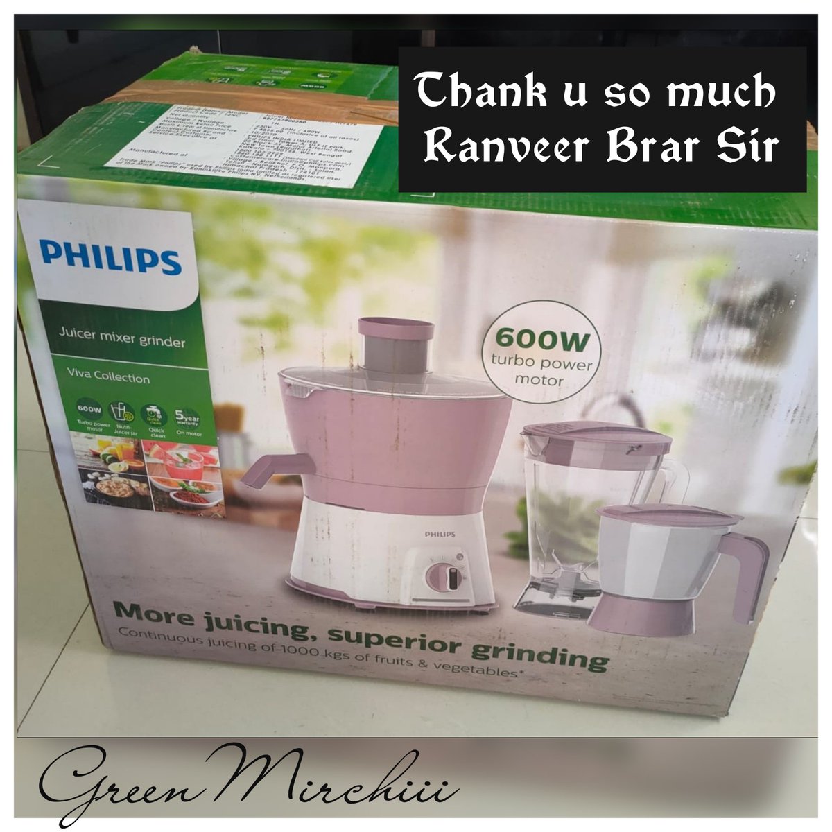 GreenMirchiii's tweet photo. Healthy & Tasty......
Making Routine Easy......
My 2021 first prize ....
So special....
Thank u @ranveerbrar
Thank u @JioNews
Thank u @OfficialJioTV
Thank u @philipsindia
#JioTV
#JioNews
#CookingFestivities
#CookKaroaurjeeto
#jiotv #jionews #contest https://t.co/jGm9CMVs6w