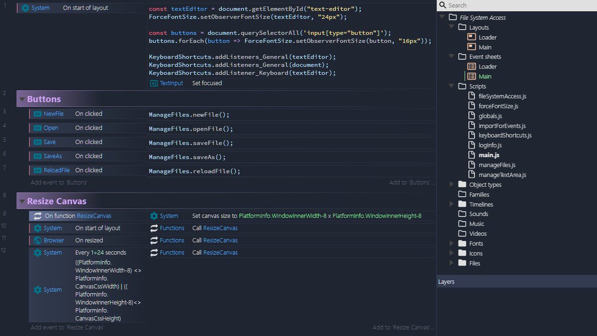 el3um4s's tweet image. 12 events (and a bit of #javascript) to create an online text editor integrated with #filesystemaccess
I continue to be amazed by the potential of #construct3
source: github.com/el3um4s/constr…
#IndieGameDev #gamedev #js #madeWithConstruct #indiedev #c3