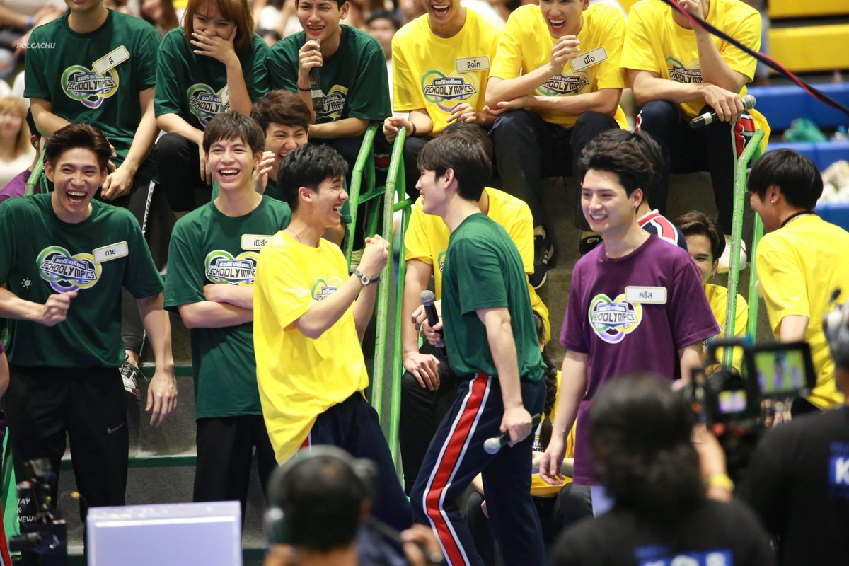 While everyone's looking at the players at the front, there's TayNew....."Shhhh, they're in their own world"