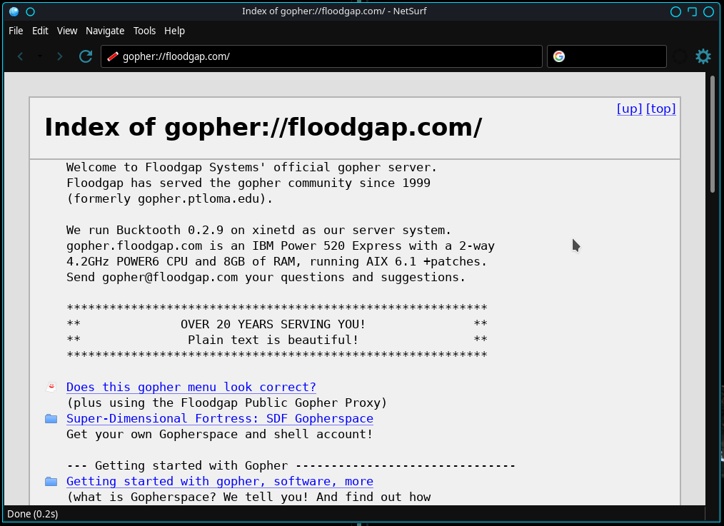 mmu_man's tweet image. I still maintain a fork of the #NetSurf browser with #Gopher support:

github.com/mmuman/NetSurf… (rebasing)

NetSurf official website: netsurf-browser.org

#FOSDEM2021 #FOSDEM #RetroComputing