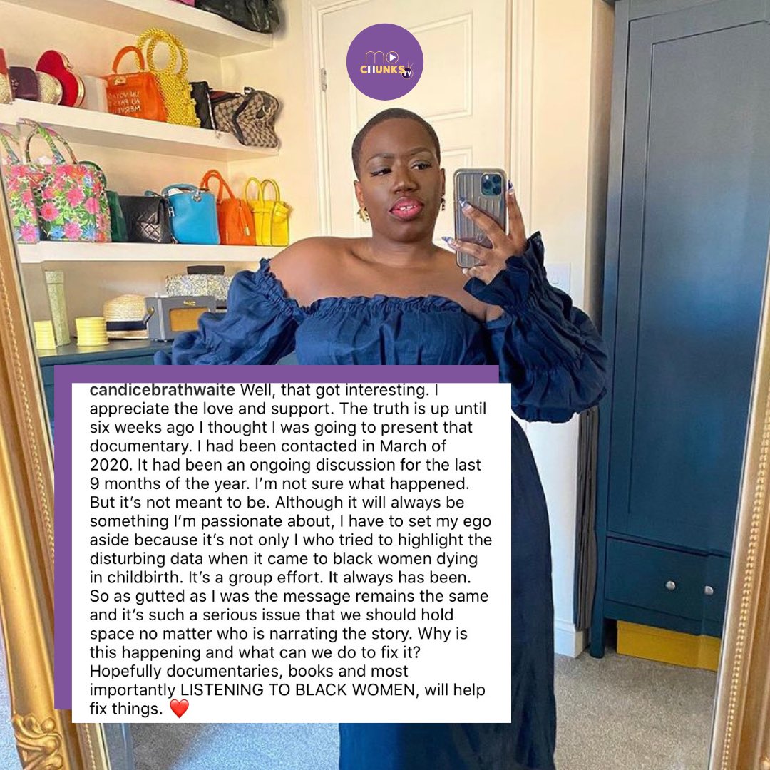 Momfluencer &amp; presenter, Candice Brathwaite shares appreciation for received support.

She has reportedly been replaced by Rochelle Humes to present a documentary, looking behind the shocking U.K. statistics around Black women dying in childbirth. 

#Trending #CandiceBrathwaite