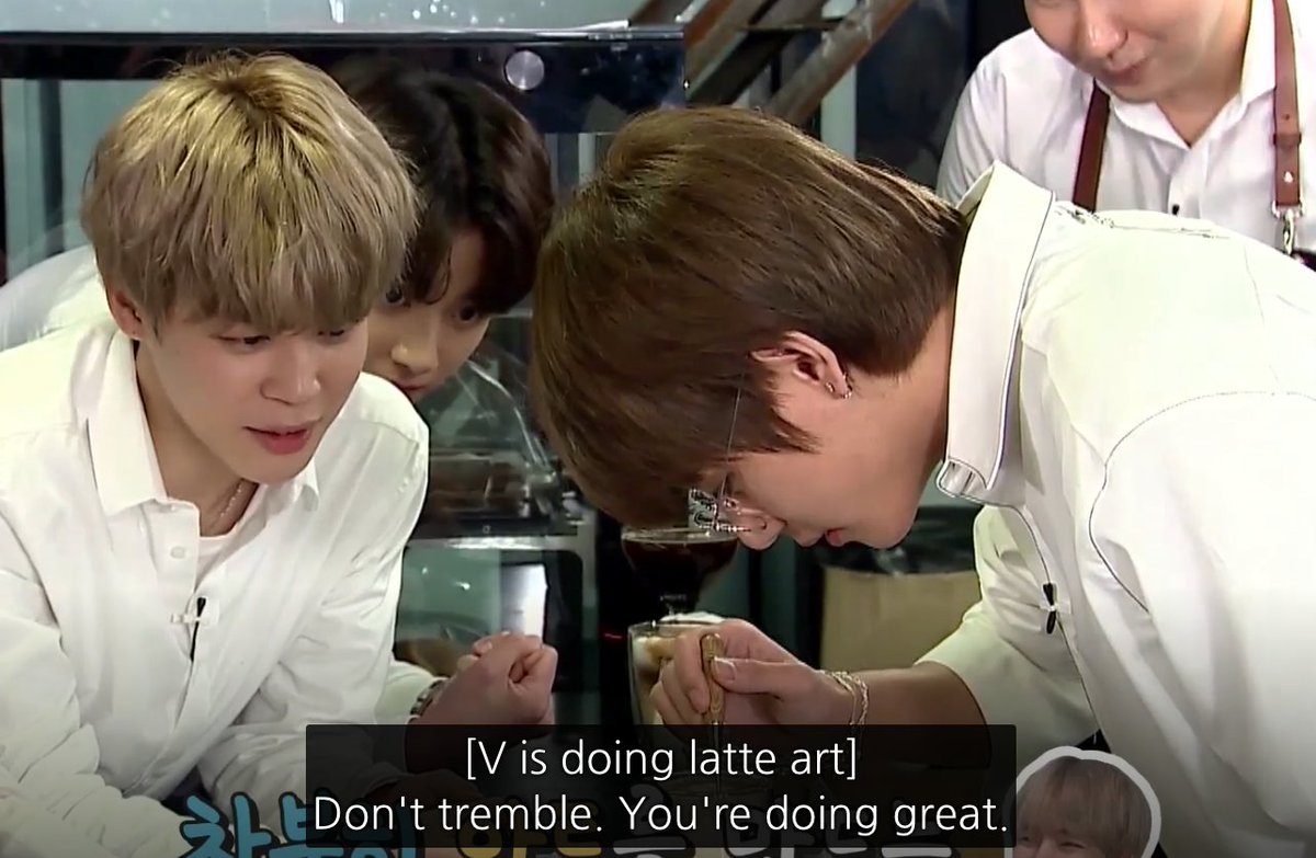 jimin telling taehyung he's doing great no matter what 