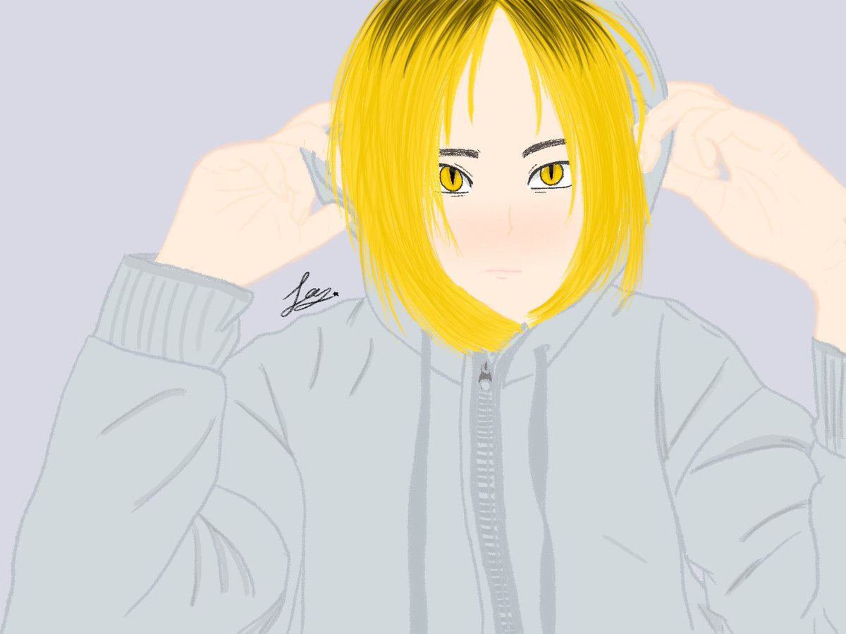 kyokyo999's tweet photo. ใครผ่านมาเห็นแกล้งๆชมเคนมะให้หนูได้นะคะ 🥺 ตั้งใจวาดมากจีๆ😭😭 #kenma #haikyuu https://t.co/OPAML1KUHz