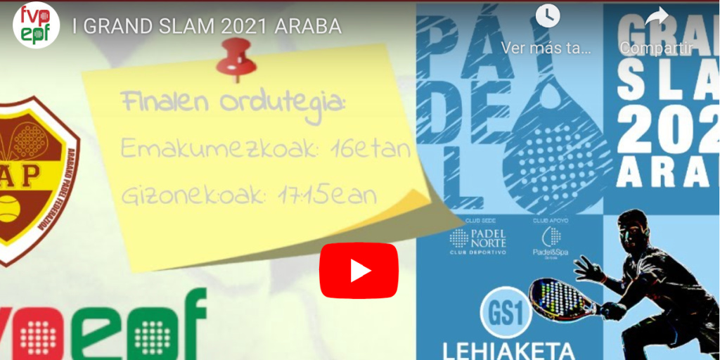 Sigue por streaming las finales de la primera prueba #GSAraba A partir de las 15:00 h, la final femenina, y a partir de las 17:15 h, la masculina. No te las pierdas. A través de nuestro canal de Youtube youtu.be/7ZMFuMCenoI