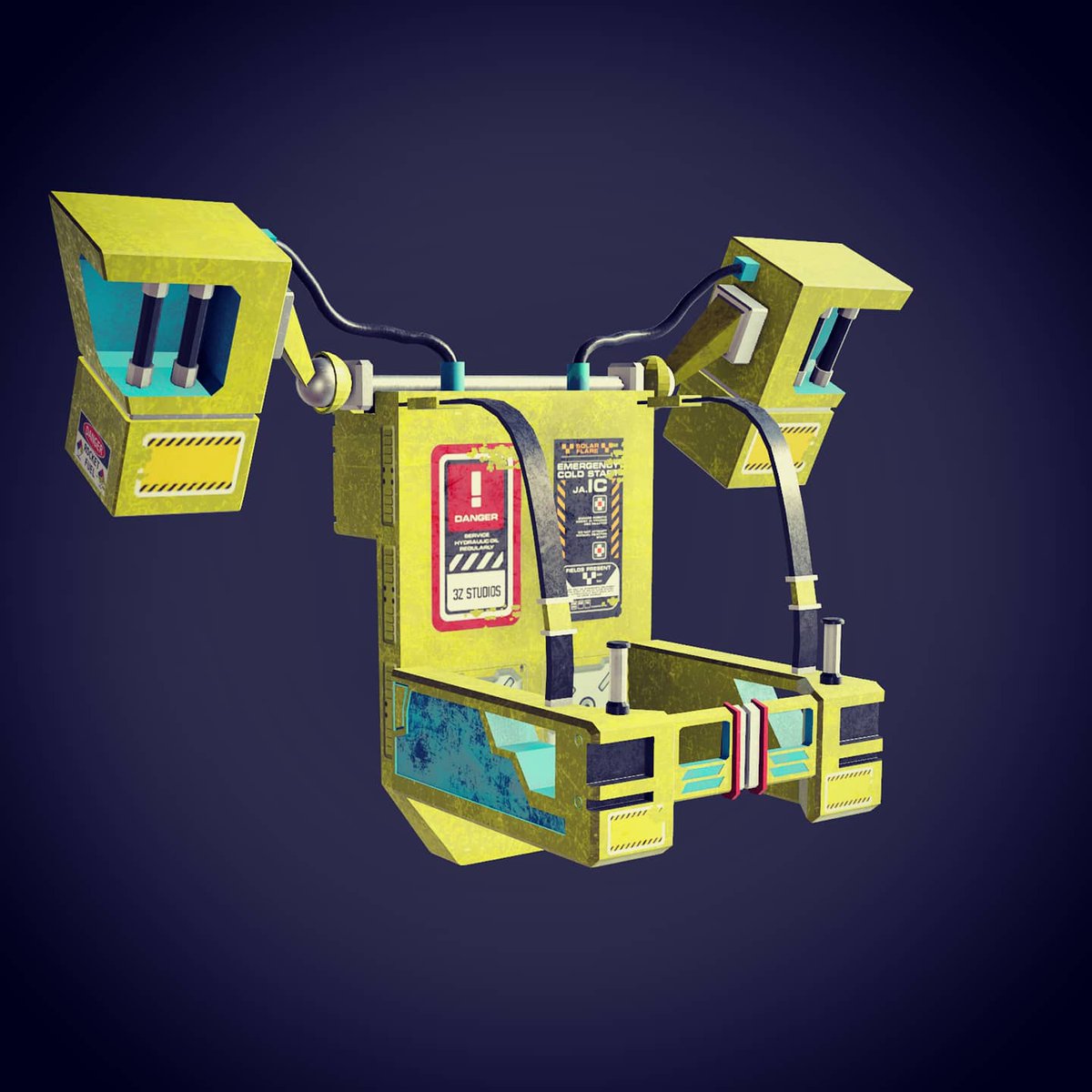 artby3z's tweet photo. jetpack for my Alien character is complete! Was a lot of fine detail work but I got there in the end.

#gamedevdiaries #shooters #artby3z #mixer #quixel #3dart  #characterart #3dcharacter #alien #aliens #indiegamedev #indiegames #indiartist #videogames #jetpack #jets https://t.co/nKBfSSCDJW