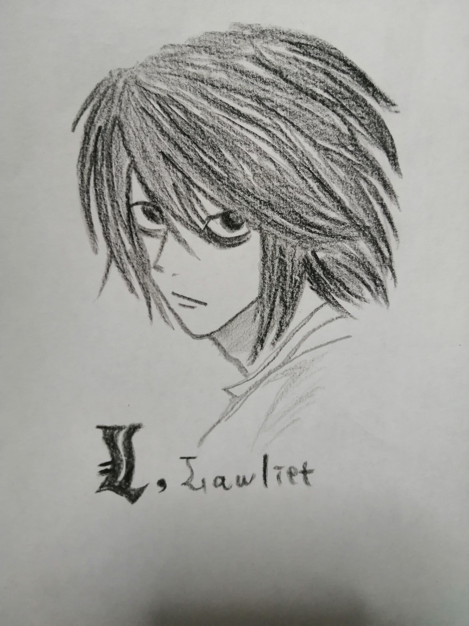 にゃおらんฅ W ฅﾆｬﾆｬｰﾝ イラスト好きな人と繋がりたい イラスト好きさんと繋がりたい 色鉛筆 アニメ デスノート エルローライト 死神 T Co Tbspfifhob Twitter