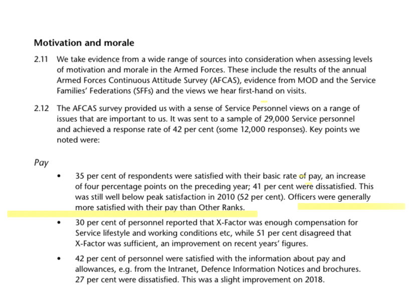  @pdforra members must not be forced down the rabbit hole of a pay commission. If pay review bodies really worked why would surveys from the AFPRB, which is the British version being proposed,show satisfaction levels amongst enlisted being low and voluntary outflow levels high?