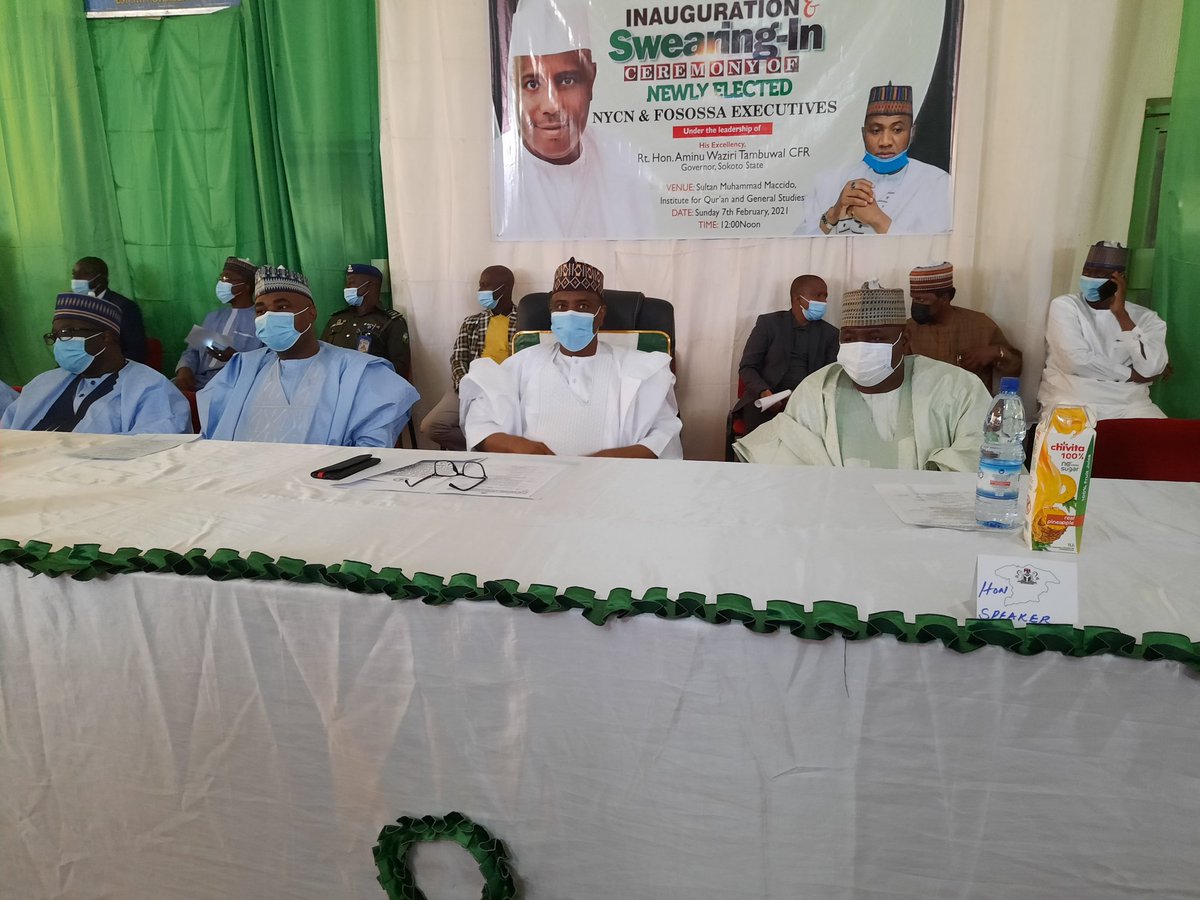 LemaNafiu's tweet image. NYCN /FOSOSSA Inauguration: Tambuwal Arrives Auditorium of Sultan Maccido Institute 

Gov. @AWTambuwal  has arrived at the Auditorium hall of SultanMaccido Institute for Qur'an and General Studies Sokoto for the inauguration of the Elected Executives of NYCN Sokoto, and FOSOSSA.