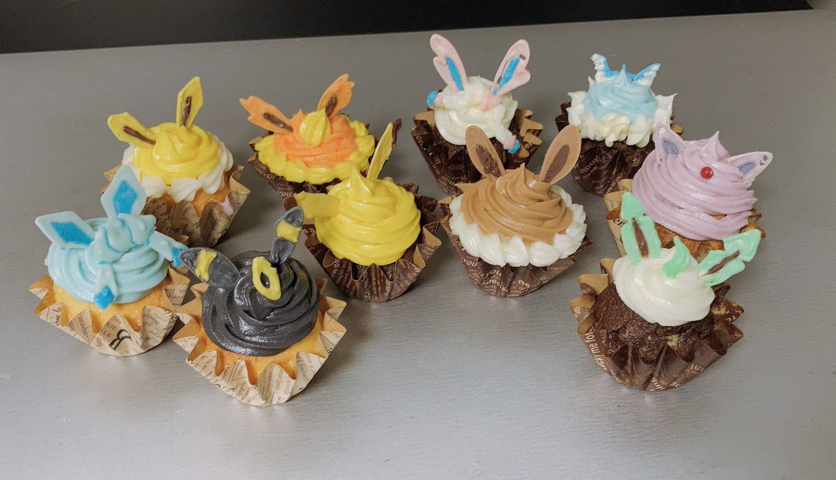 さめのち はポケモンマスター ブイズのカップケーキつくった ちゃんと美味しい 暇なんか忙しいんか分からんなあ我