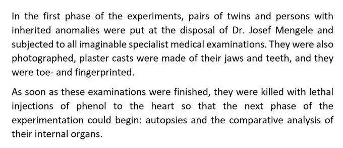 7 February 1979 | Josef Mengele, an SS camp doctor who made selections & perpetrated deadly pseudo-medical experiments on #Auschwitz prisoners died in Brasil. After the war, he fled to South America, where he evaded capture for the rest of his life.