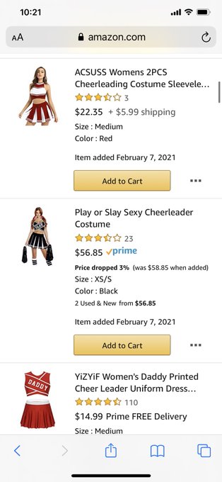 I added some cheerleading costumes to my list plus some other sexy costumes😈 If you want to see me in