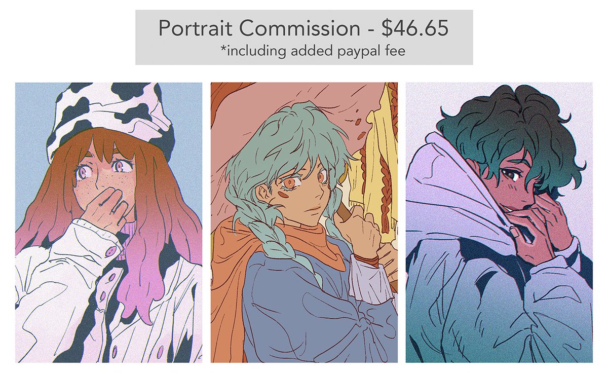 hello! i've opened up my commission waitlist, i've added more commission options and there are 12 slots now! the link to the google forms is here, thank you for your interest! :D [https://t.co/7eQBOhsP8Q] 