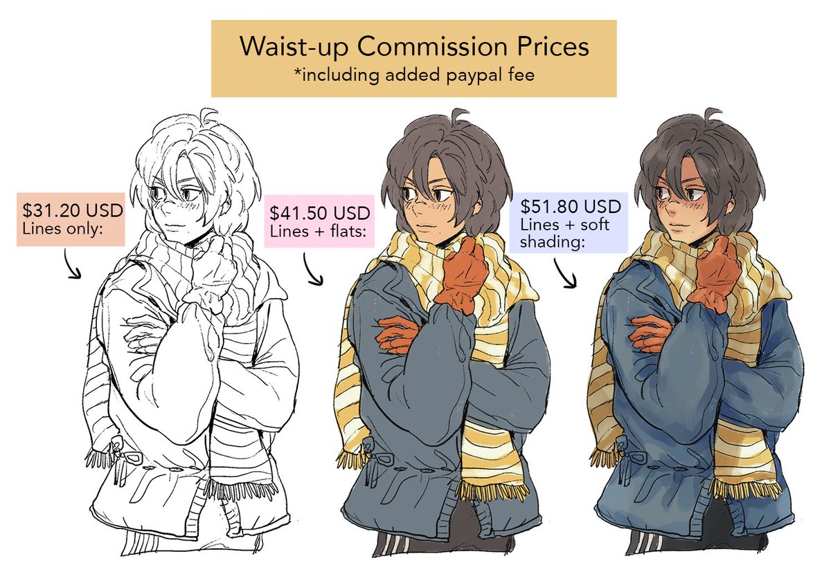hello! i've opened up my commission waitlist, i've added more commission options and there are 12 slots now! the link to the google forms is here, thank you for your interest! :D [https://t.co/7eQBOhsP8Q] 