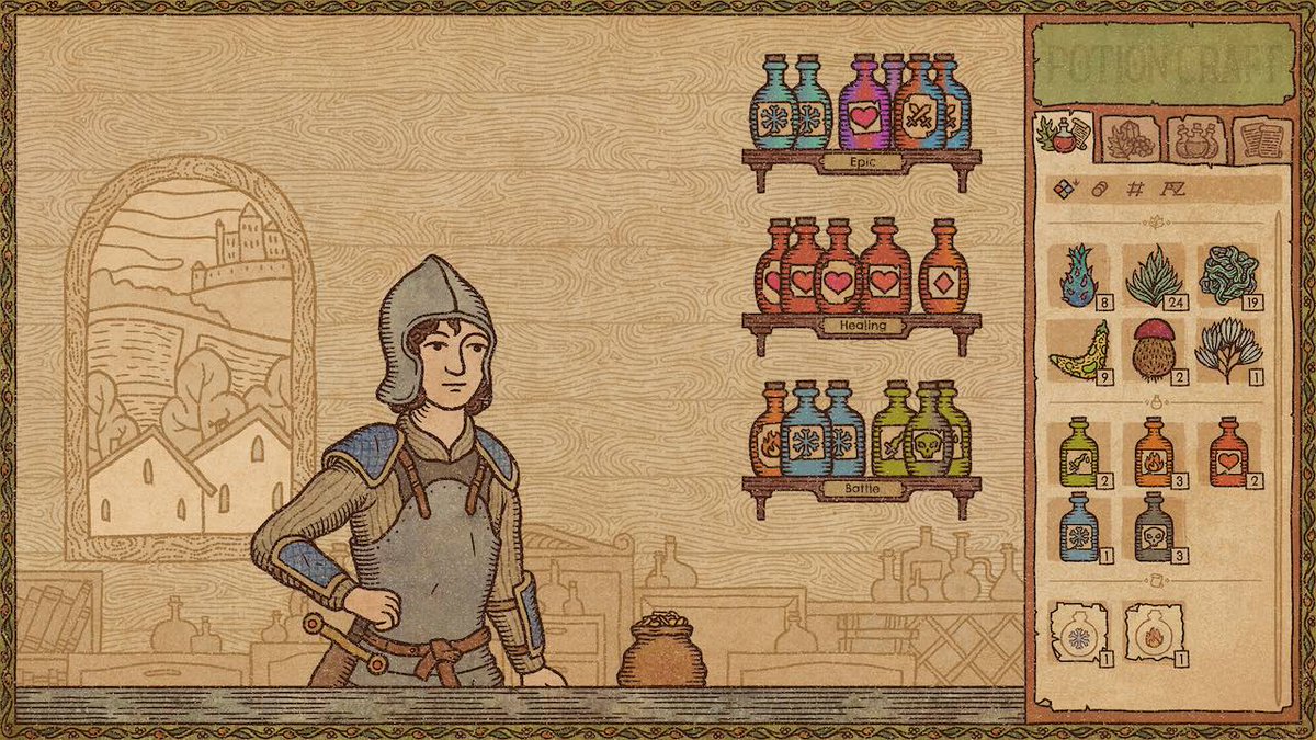 Приготовьте 1 зелье среднего класса геншин. Potion Craft карта. Симулятор алхимика Potion Craft. Potion Craft зелья. Rfhnf ptkbw d Potion Craft.