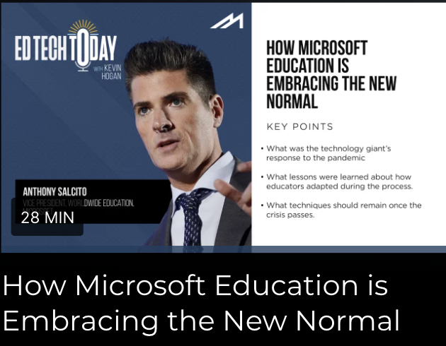 edtechtoday1's tweet photo. Great conversation with @AnthonySalcito about @MicrosoftEDU's response to the pandemic. https://t.co/GICxh4unph https://t.co/LFkEURerzj