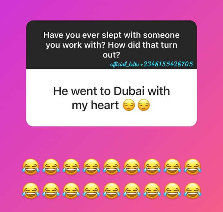 Have you ever slept with someone you work work ? How did that turn out ? 