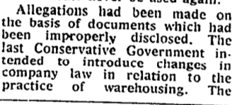 And if you say "nobody reads Hansard!" (not true, but anyway), might I point to the fact that The Times reported this "previously unnoticed speech" in its pages on 27 February 1975?