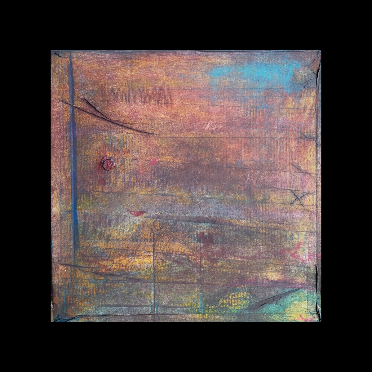 albertocellotto's tweet photo. Serie 7 / Sete (34x34x3, #tape #waxcolors #tempera #oilpaint #chalks #leadseal on prepared pizza box) https://t.co/nTStL1I1bl