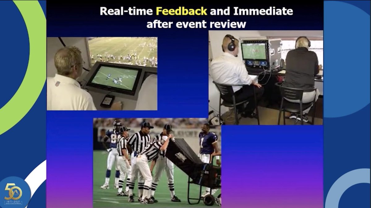 Nadkarni: and we are adapting techniques from our sports colleagues both in coaching and feedback, as well as monitoring of our 'team mates' including stress level and task load. As well as performance features  #CCC50  #PedsICU