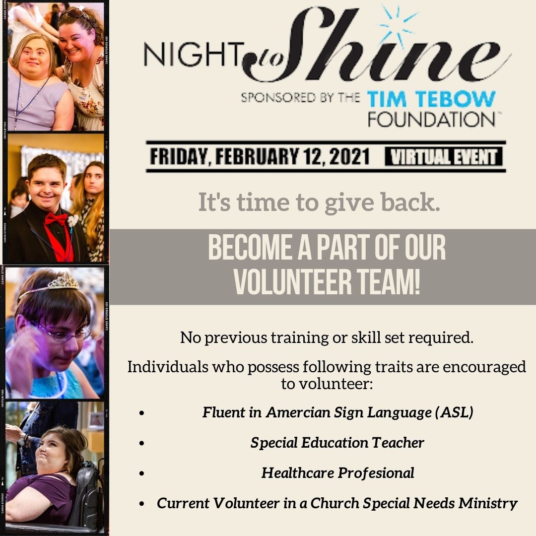 dreamsfound's tweet image. Volunteers needed for #NightToShine on Feb. 12. Fill out the volunteer application form at dreamsfoundationaca.org. #volunteers #lafayette #Louisiana #nonprofit
