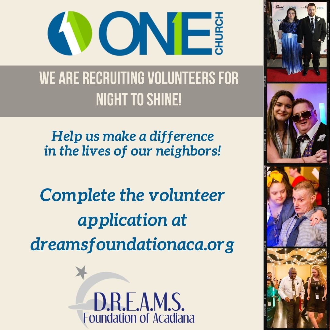 dreamsfound's tweet image. Volunteers needed for #NightToShine on Feb. 12. Fill out the volunteer application form at dreamsfoundationaca.org. #volunteers #lafayette #Louisiana #nonprofit