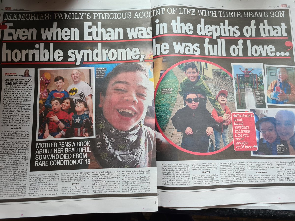 Ooh look at his beautiful smiling face! Thank you <a href="/Esthermccarthy/">Esther McCarthy</a> for such a heartwarming piece today in <a href="/sundayworld/">TheInfoWoman</a> <a href="/RTELateLateShow/">The Late Late Show</a> <a href="/CheckOrphan/">Rare Diseases</a> <a href="/Garrison29/">Gareth Naughton</a> <a href="/RTE2fm/">RTÉ 2FM</a> <a href="/CarersIreland/">Family Carers Ireland</a> <a href="/stopwatch_tv/">stop.watch productions</a> <a href="/Niall_Boylan/">Niall Boylan</a> <a href="/TribesPress/">Tribes Press</a> <a href="/samblakebooks/">Sam Blake</a> #newauthor #ethanandme #booklaunch