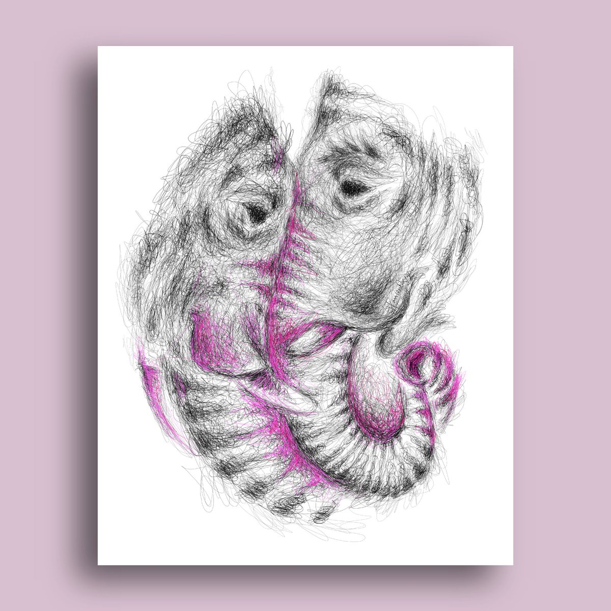 HancenOxygen's tweet image. My 1st scribble drawing 2021, entitled &quot;Mirror of the Soul&quot;

#ArtistOnTwitter #art #scribbledrawings