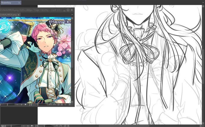 trying to draw shu's fancy clothes 