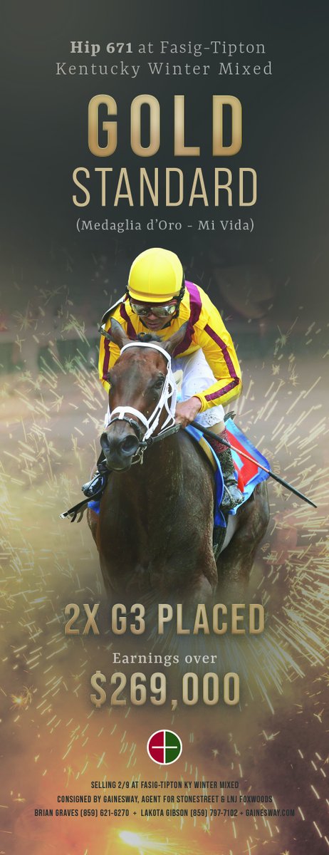 Gainesway's tweet photo. Don't miss these mares with ✨ prestigious pedigrees @FasigTiptonCo #FTKFEB ❄️ #FasigKY
➡️ https://t.co/q1D8eeBXsh
Selling Tues. 2/9 with Gainesway –– come & see 👁️ them in Barn 6! https://t.co/34GDdle2CN