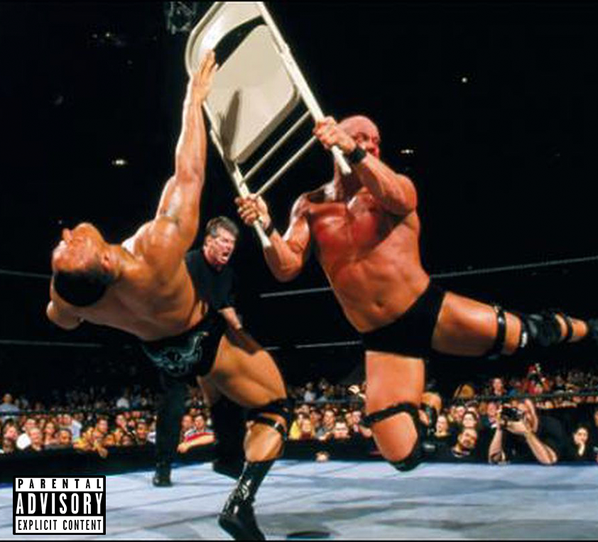 Wrestlers as album covers: