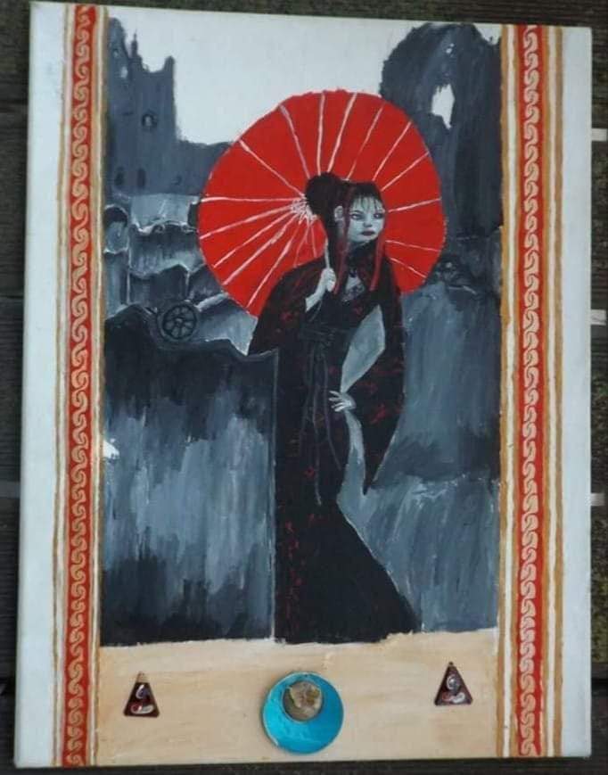 Stephenmcnult10's tweet photo. My painting of a gothic geshia
At whitby gothic Festival. She allowed me to paint it. This was what I see in my head so I painted it.
#art #artist #handdone #handpainted #gothic #geshia #gothicgeshia #acrylic #portrait #graveyard #whitbygothic https://t.co/ektt5sznmD