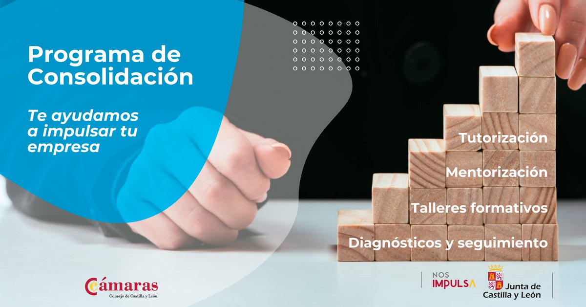 camarascyl's tweet image. ¿Qué te ofrecen las Cámaras para #consolidar tu empresa?  
✔️Diagnósticos para detectar fortalezas y debilidades
✔️Entrevista personalizada, orientación a medida 
✔️Sesiones formativas adaptadas a tus necesidades 
✔️Apoyo en la búsqueda de #financiación 
Financia @empresasjcyl