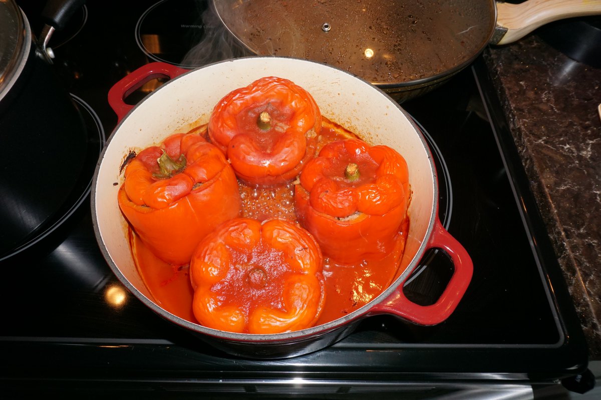 BobtMgb's tweet photo. Some days I think hell yeah its gonna be stuffed peppers Biber Dolması @TurkishChef @GuruTurkish @TurkishFoodDC #turkishfood #BiberDolması #Dolmasi #Turkish #StuffedPeppers https://t.co/S1XEhIZn8q
